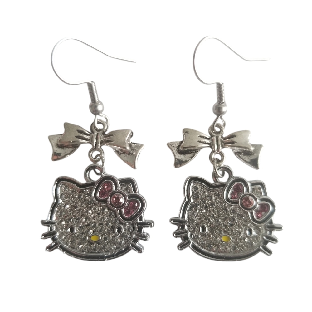 Handcrafted Hello Kitty Earrings